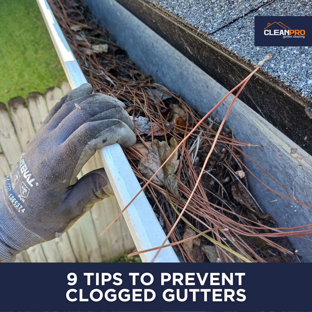 Prevent clogged Gutters with these 9 tips.