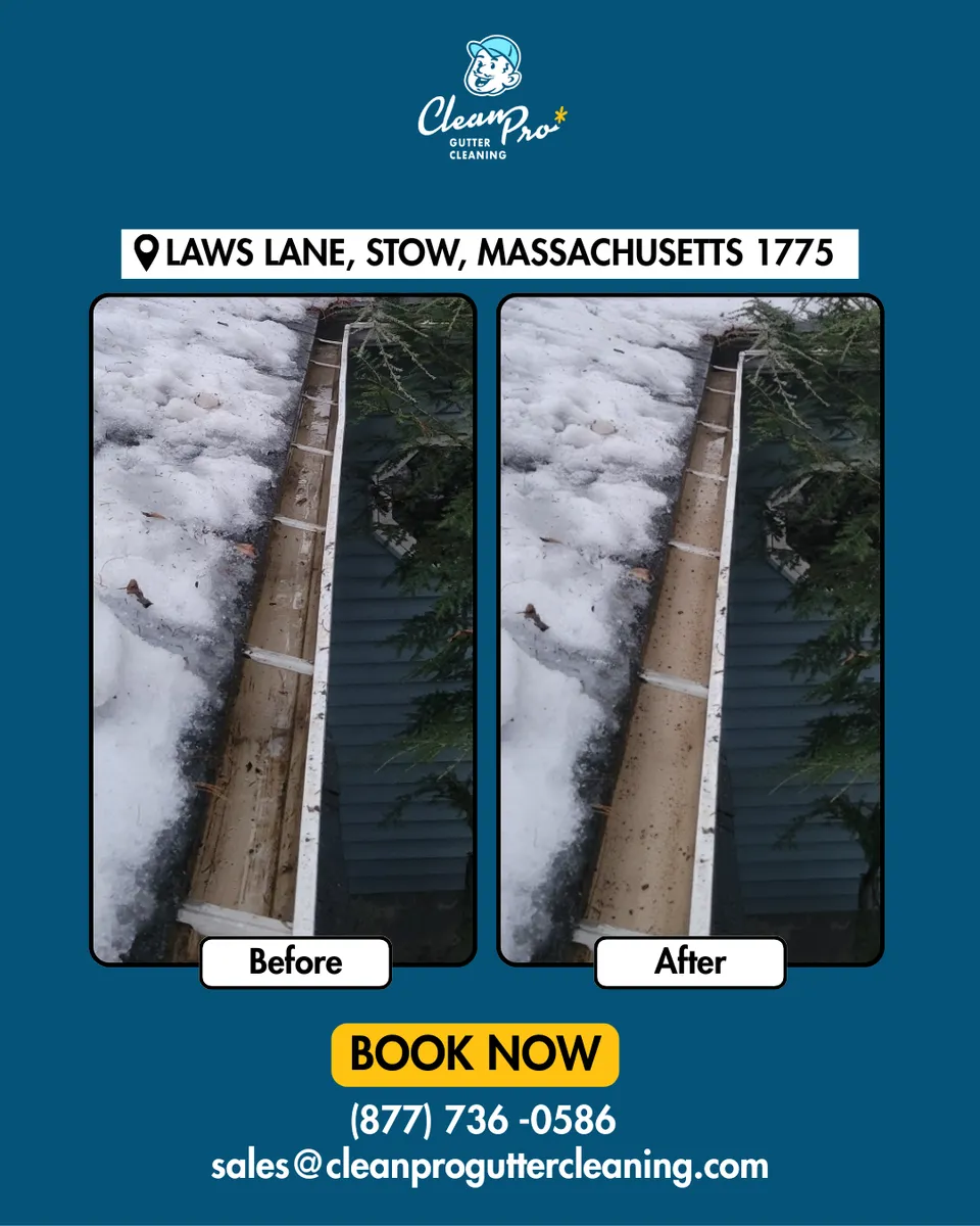 Before and after gutter cleaning in Little Rock, AR