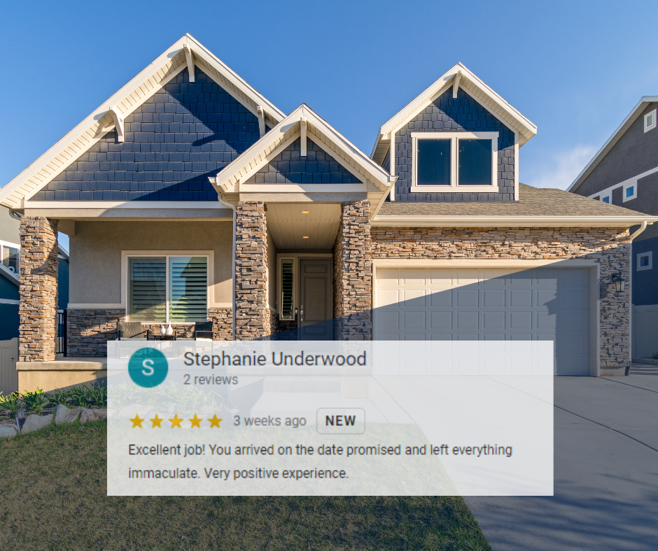 Stephanie from Houston, TX gives us a 5 star review for a recent gutter cleaning service.