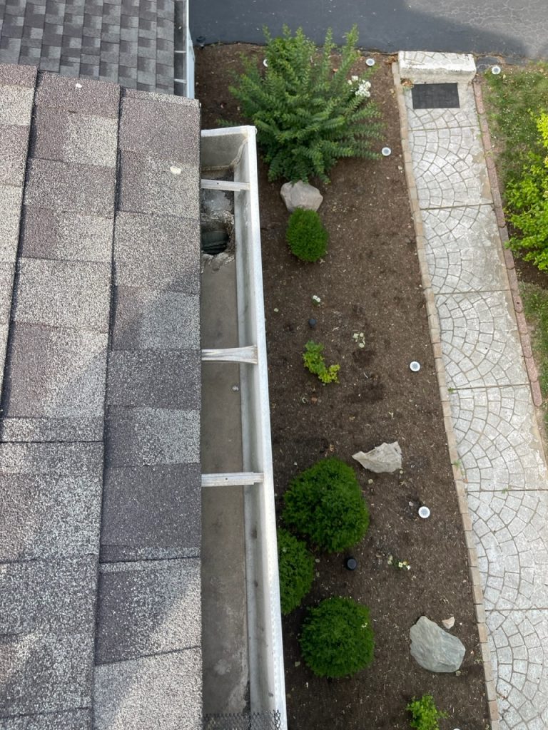 A clean gutter from Justin's house in Charlotte NC