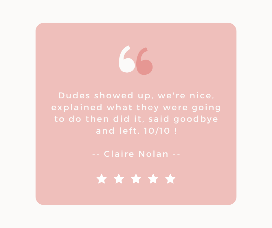 Claire from St. Paul gives us a 5 star review for a recent gutter cleaning service.