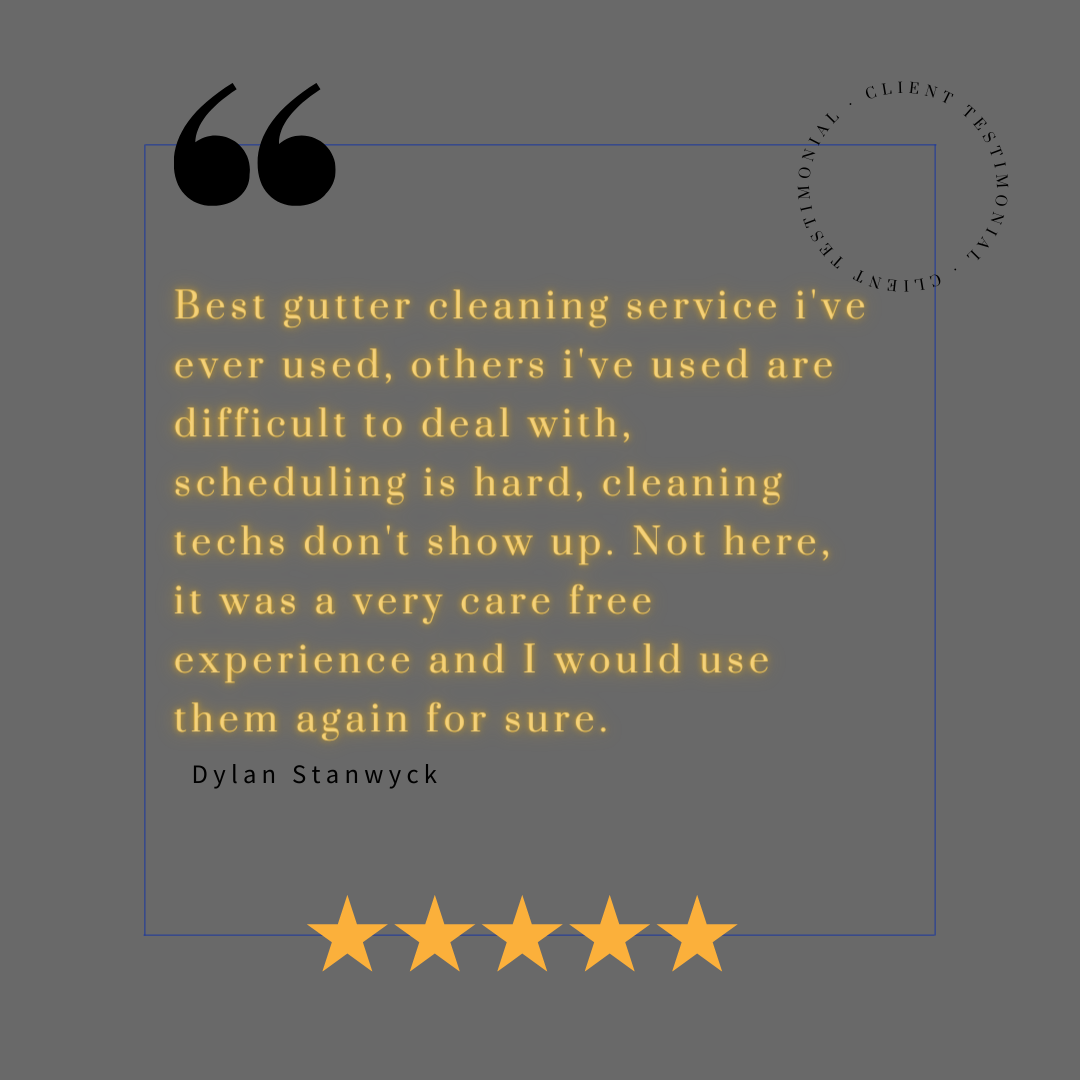 Dylan from Little Rock,AR gives us a 5 star review for a recent gutter cleaning service.