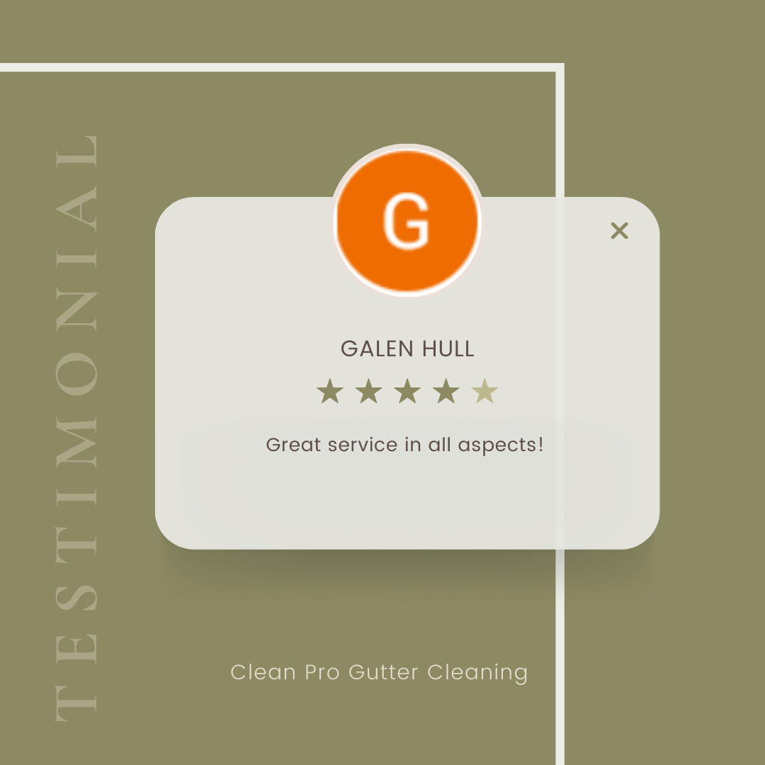 Galen from Omaha gives us a 5 star review for a recent gutter cleaning service.