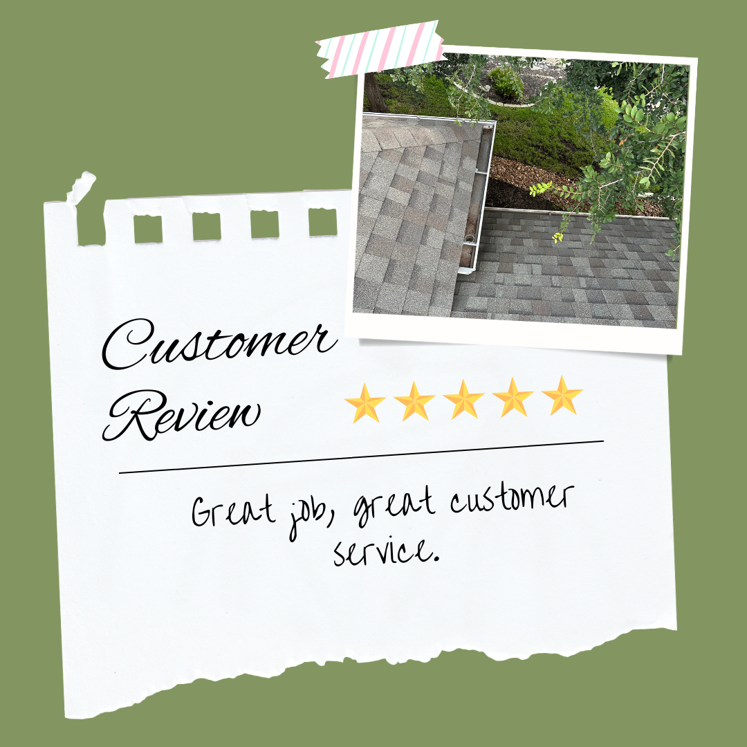Juan from Cincinnati, OH gives us a 5 star review for a recent gutter cleaning service.