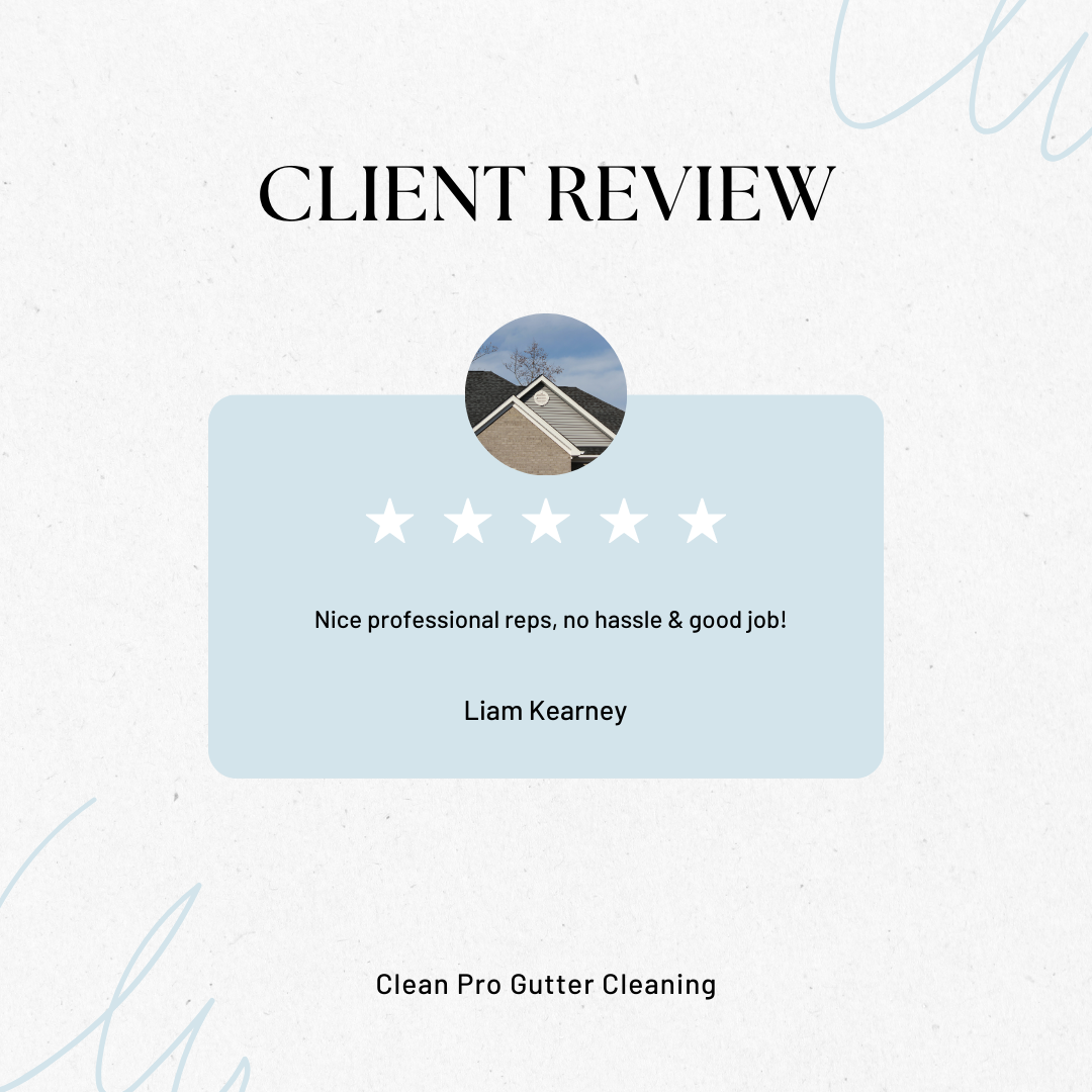 Liam from Dallas, TX gives us a 5 star review for a recent gutter cleaning service.