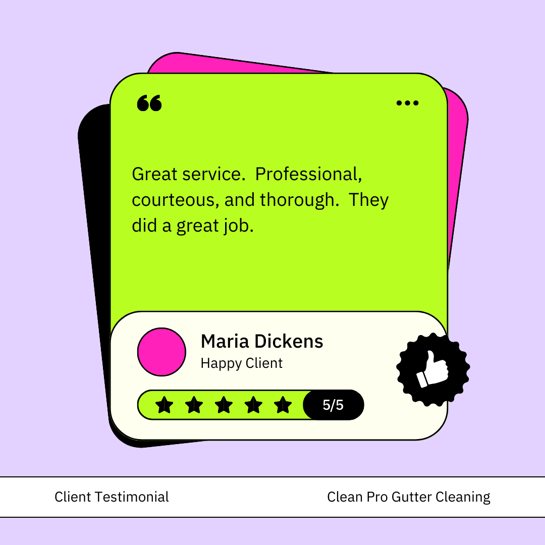 Maria from Reno, NV gives us a 5 star review for a recent gutter cleaning service.