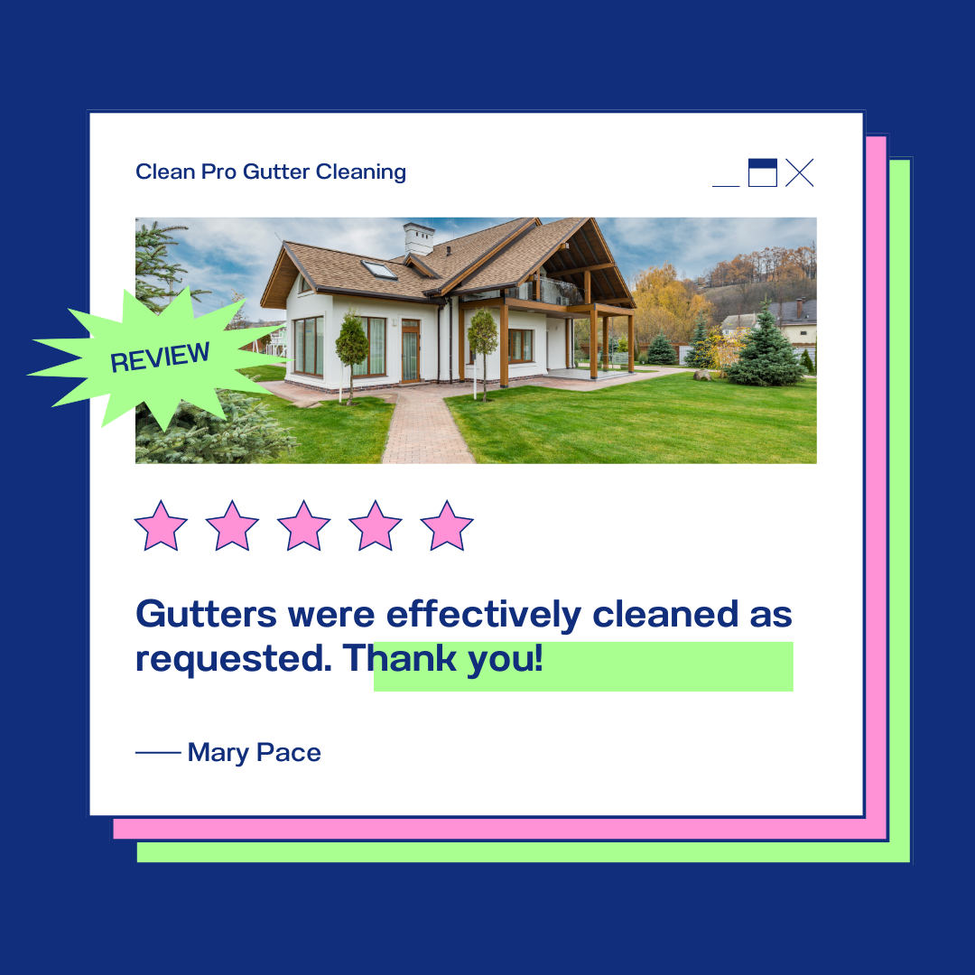 Mary from Binghamton, NY gives us a 5 star review for a recent gutter cleaning service.