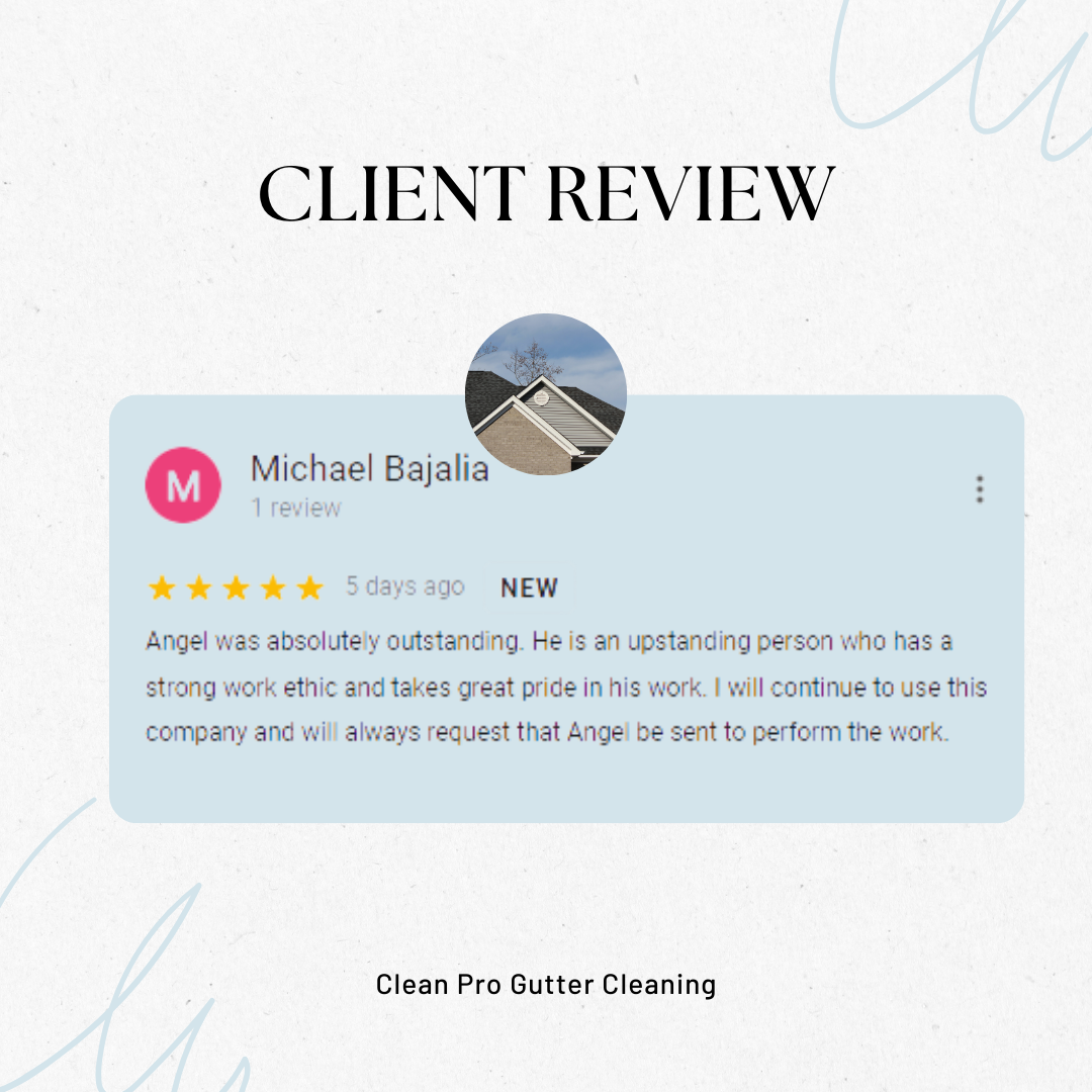 Michael from Jacksonville gives us a 5 star review for a recent gutter cleaning service.