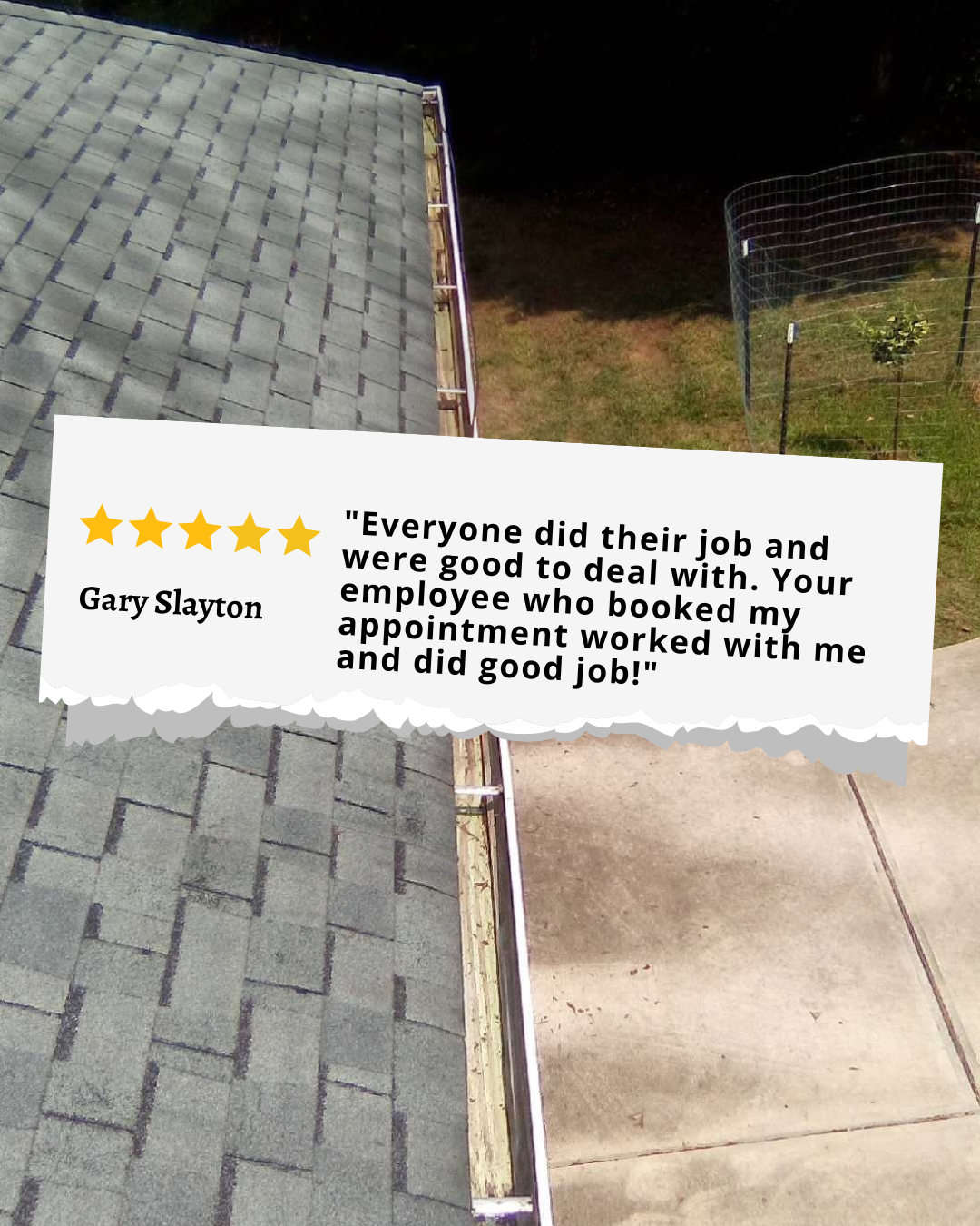 Gary from Little Rock,AR gives us a 5 star review for a recent gutter cleaning service.