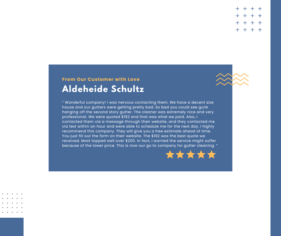 Aldeheide in Athens, GA gives us a 5 star review for a recent gutter cleaning service.