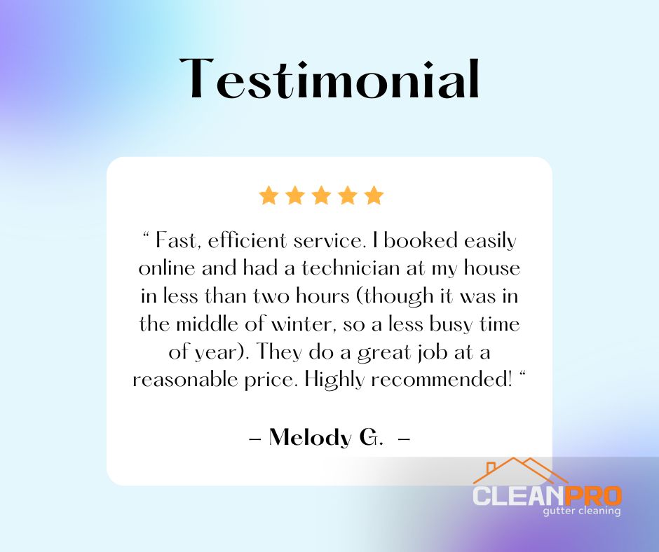 Melody in Oklahoma City gives us a 5 star review for a recent gutter cleaning service.