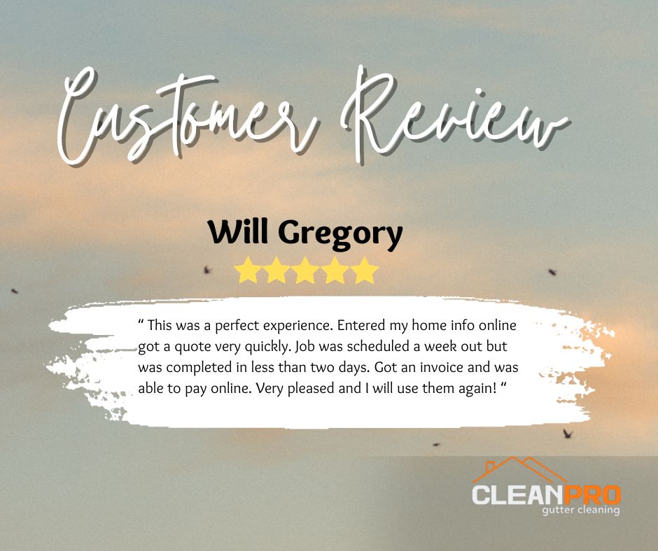 Will in Chattanooga, TN gives us a 5 star review for a recent gutter cleaning service.
