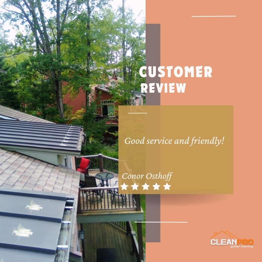 Conor from Kansas City, MO gives us a 5 star review for a recent gutter cleaning service.