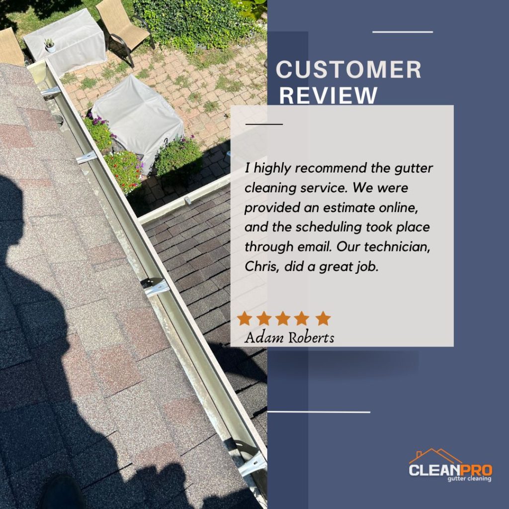  from Syracuse, NY gives us a 5 star review for a recent gutter cleaning service.