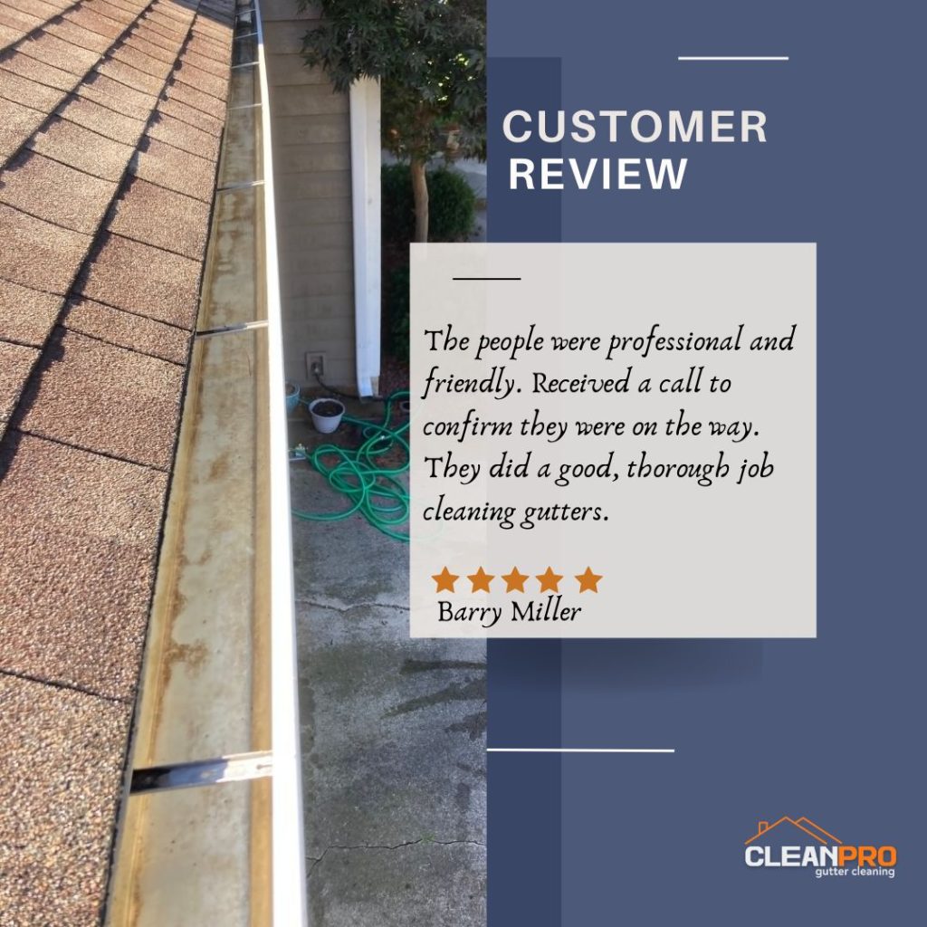 Barry from Houston, TX gives us a 5 star review for a recent gutter cleaning service.