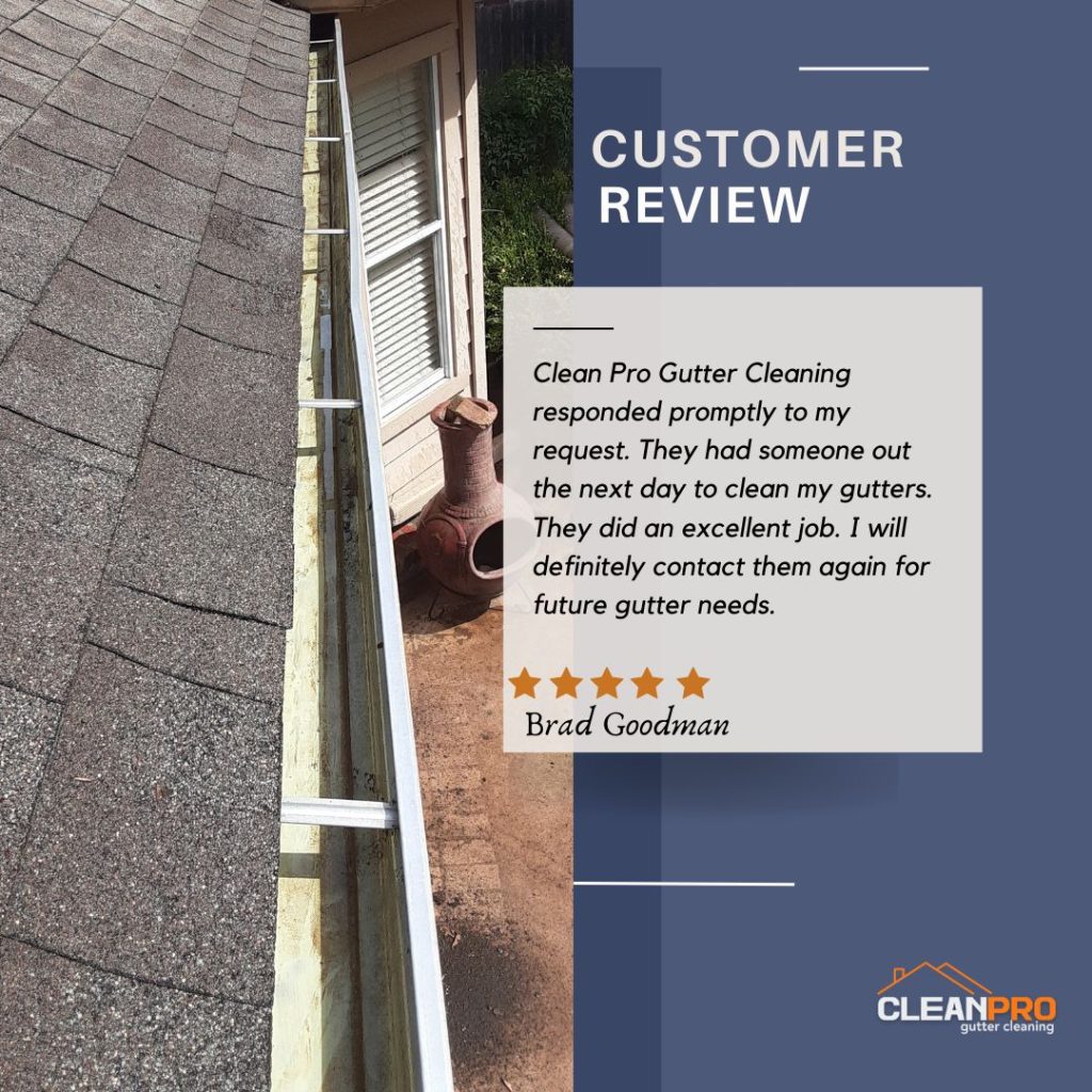 Brad from Madison, WI gives us a 5 star review for a recent gutter cleaning service.