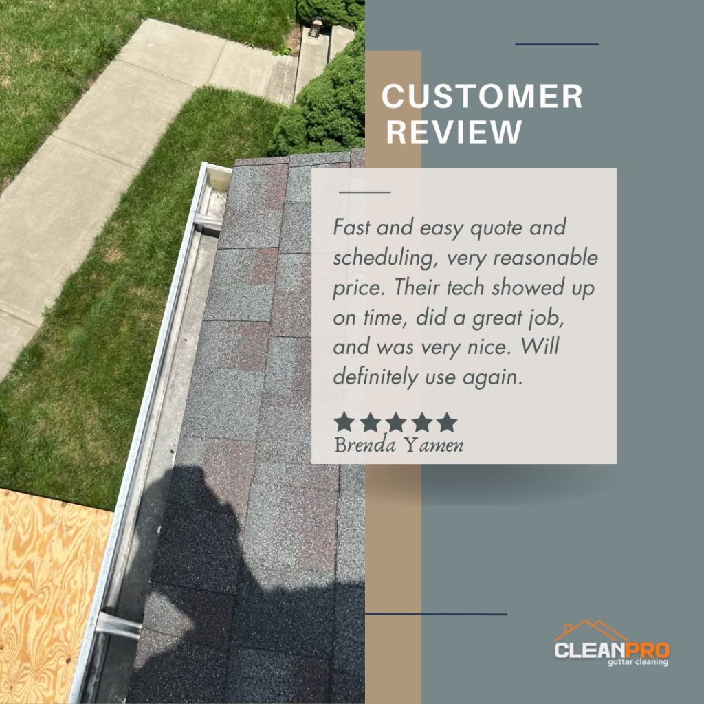 Brenda from Durham, NC gives us a 5 star review for a recent gutter cleaning service.