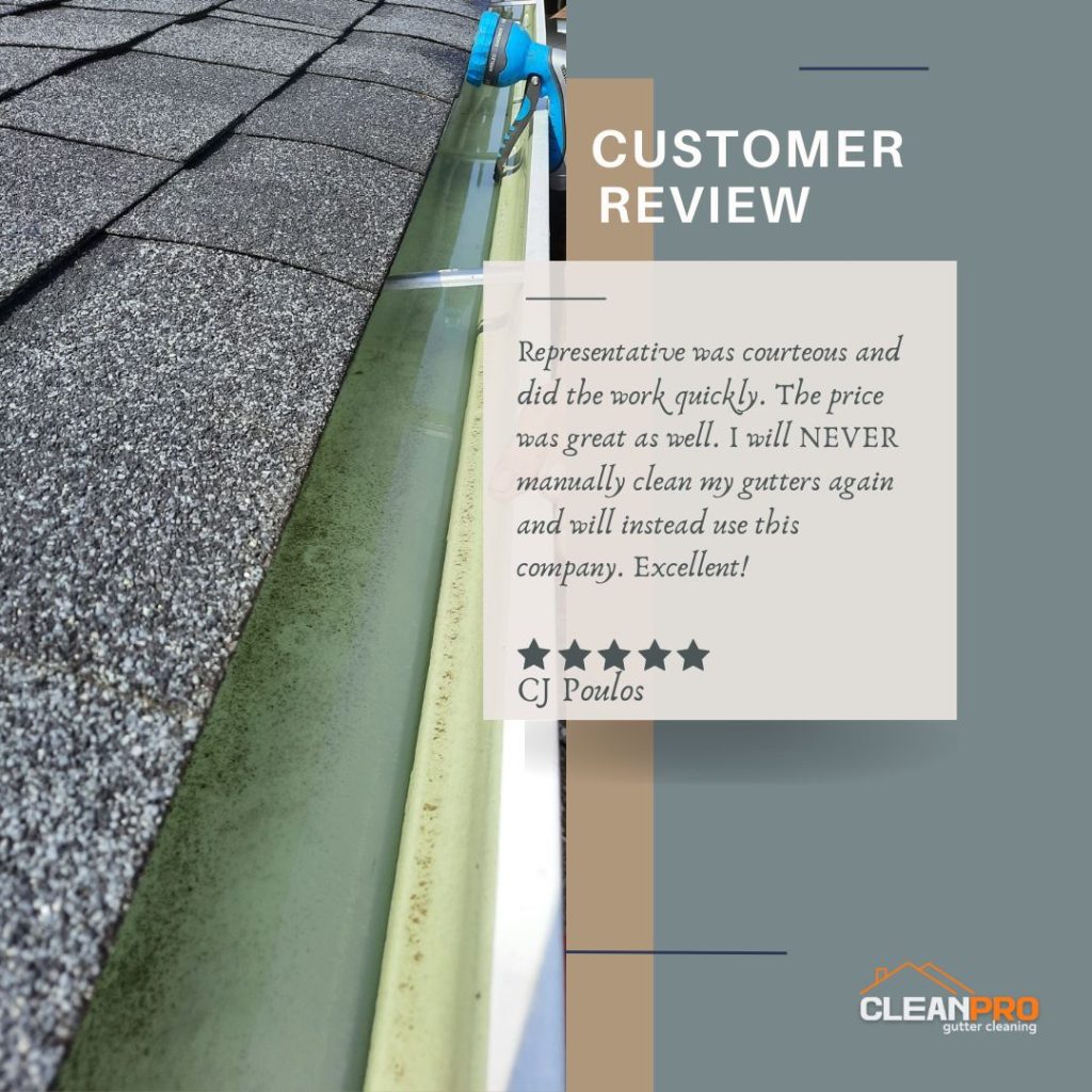 CJ from Des Moines, IA gives us a 5 star review for a recent gutter cleaning service.
