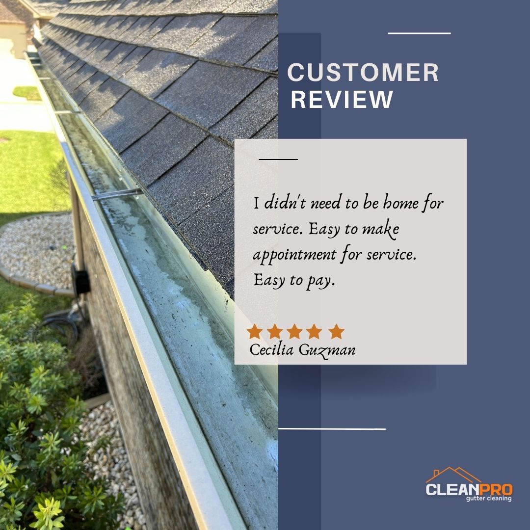 Cecilia from Columbus, OH gives us a 5 star review for a recent gutter cleaning service.
