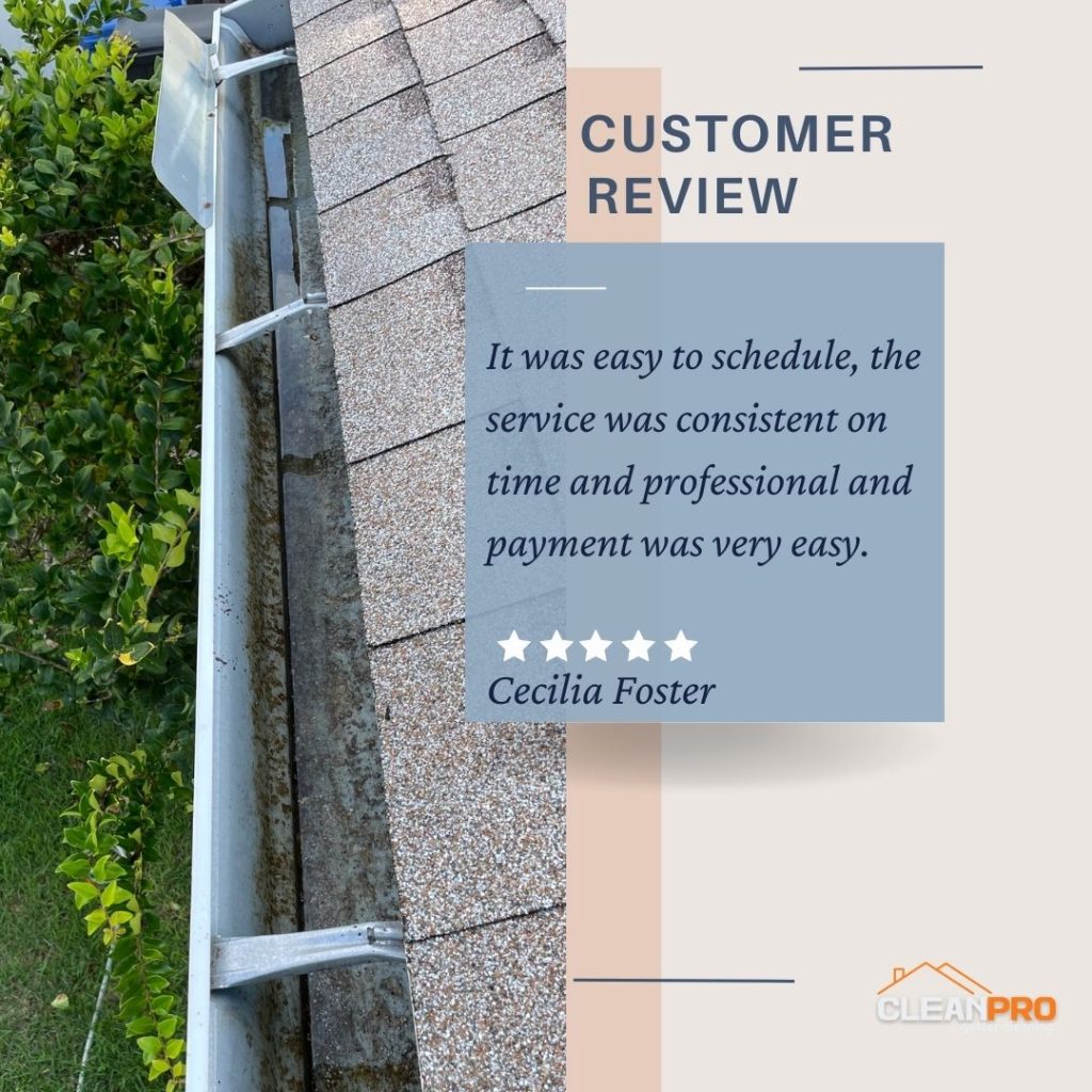 Cecilia from Durham, NC gives us a 5 star review for a recent gutter cleaning service.