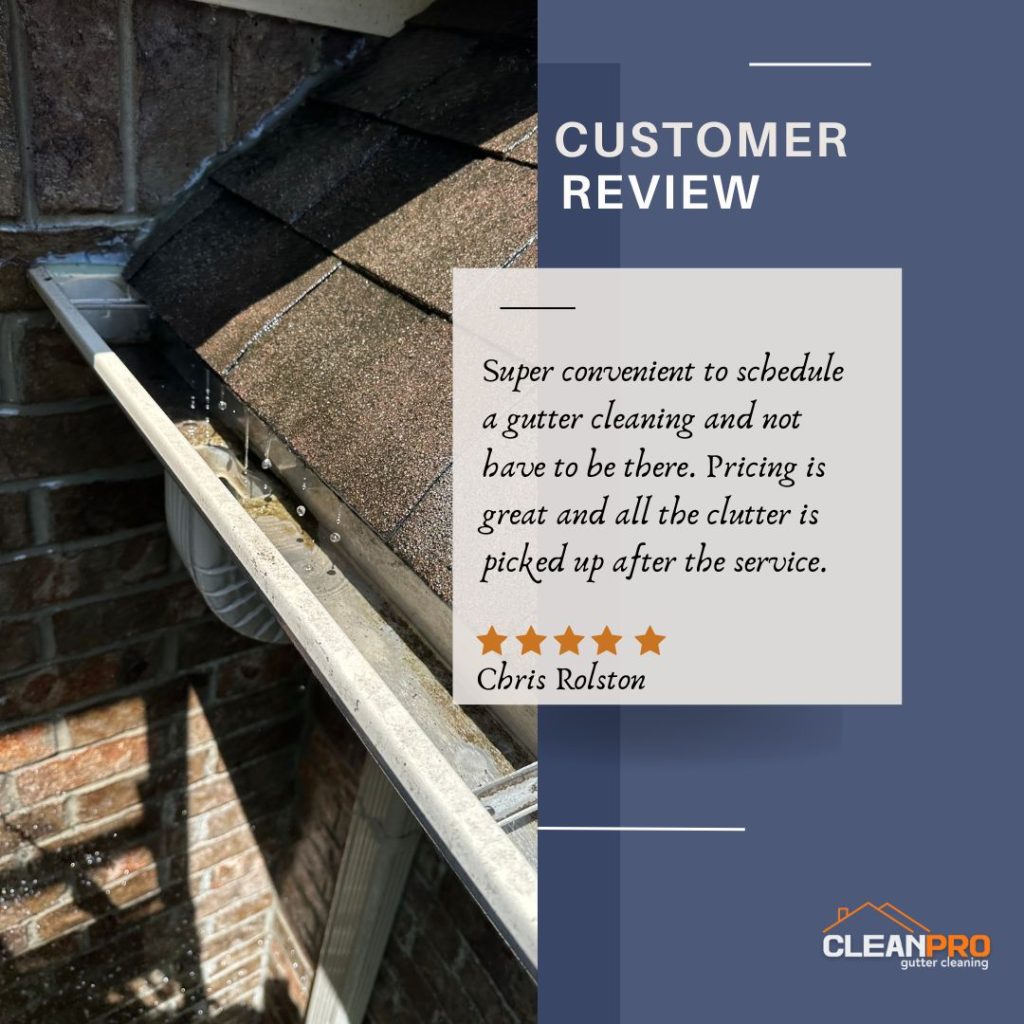 Chris from Raleigh, NC gives us a 5 star review for a recent gutter cleaning service.