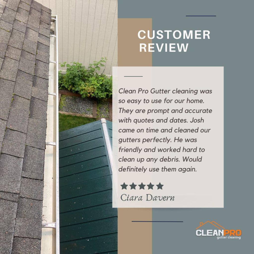 Ciara  from Charlotte, NC gives us a 5 star review for a recent gutter cleaning service.