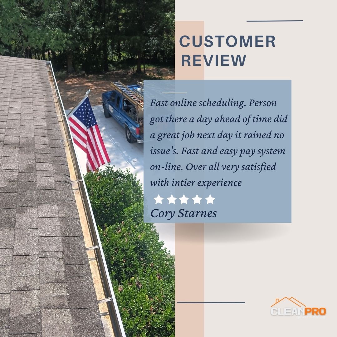 Cory from Baltimore, MD gives us a 5 star review for a recent gutter cleaning service.