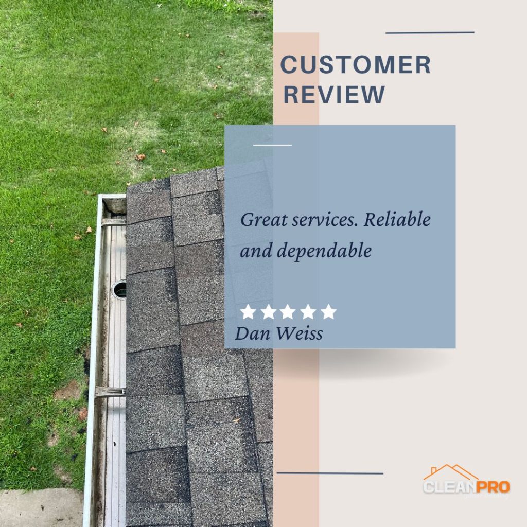Dan from Charlotte, NC gives us a 5 star review for a recent gutter cleaning service.
