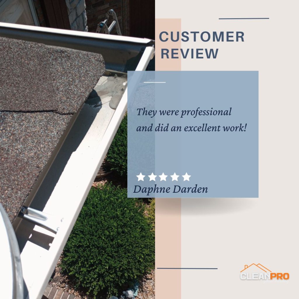 Daphne from Wichita, KS gives us a 5 star review for a recent gutter cleaning service.

