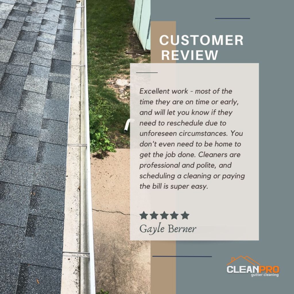 Gayle from Birmingham, AL gives us a 5 star review for a recent gutter cleaning service.
