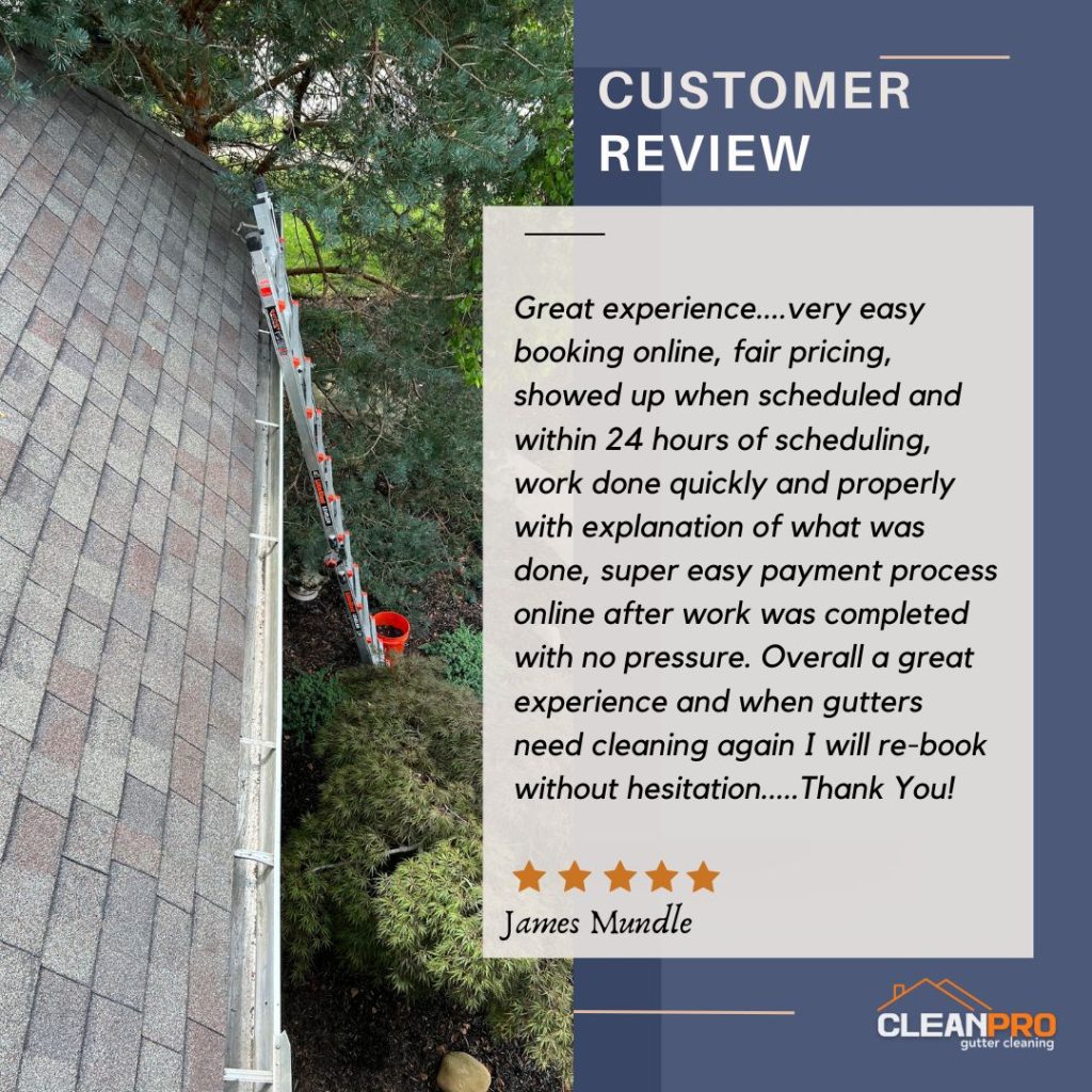James from Cheasapeake, VA gives us a 5 star review for a recent gutter cleaning service.