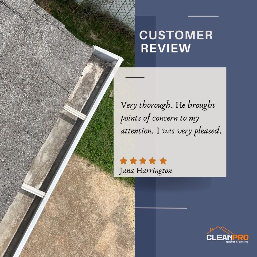 Jana from Alexandria, VA gives us a 5 star review for a recent gutter cleaning service.