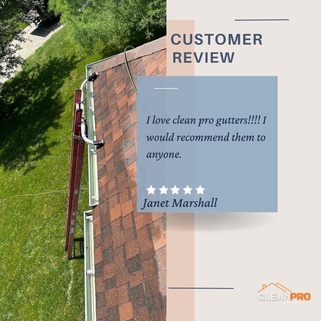 Janet Marshall from St Louis, MO gives us a 5 star review for a recent gutter cleaning service.