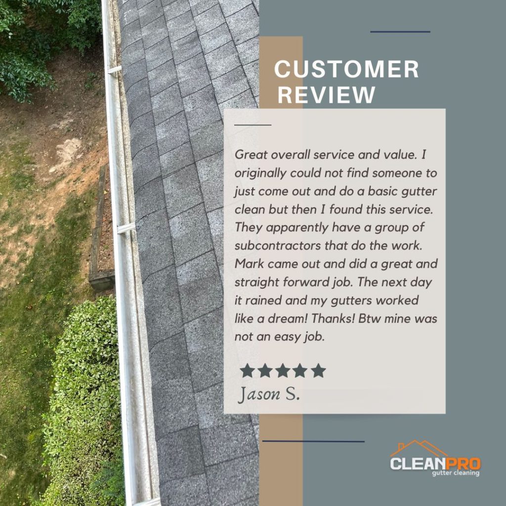 Jason from Newport News, VA gives us a 5 star review for a recent gutter cleaning service.