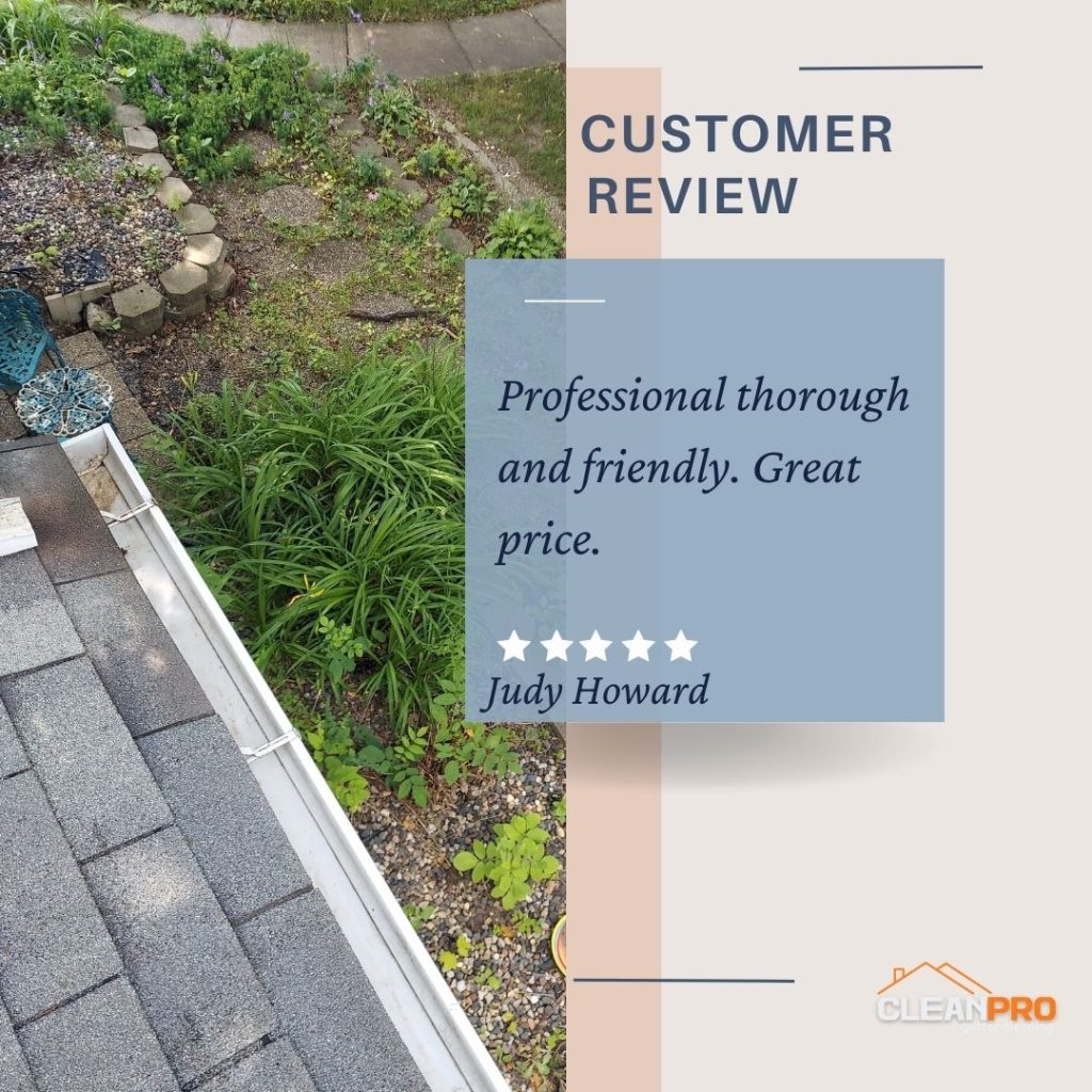 Judy from Raleigh, NC gives us a 5 star review for a recent gutter cleaning service.