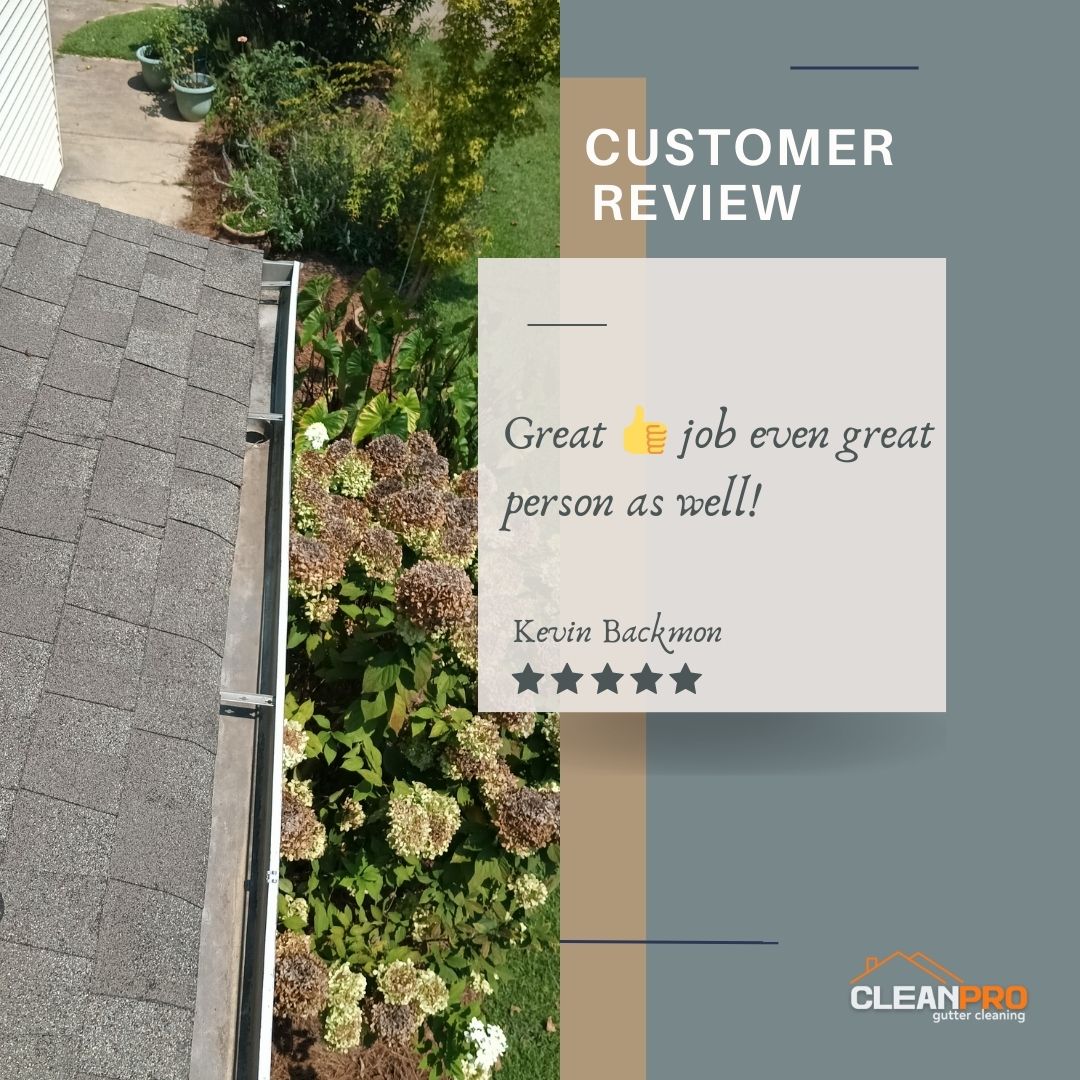 Kevin from Baltimore, MD gives us a 5 star review for a recent gutter cleaning service.