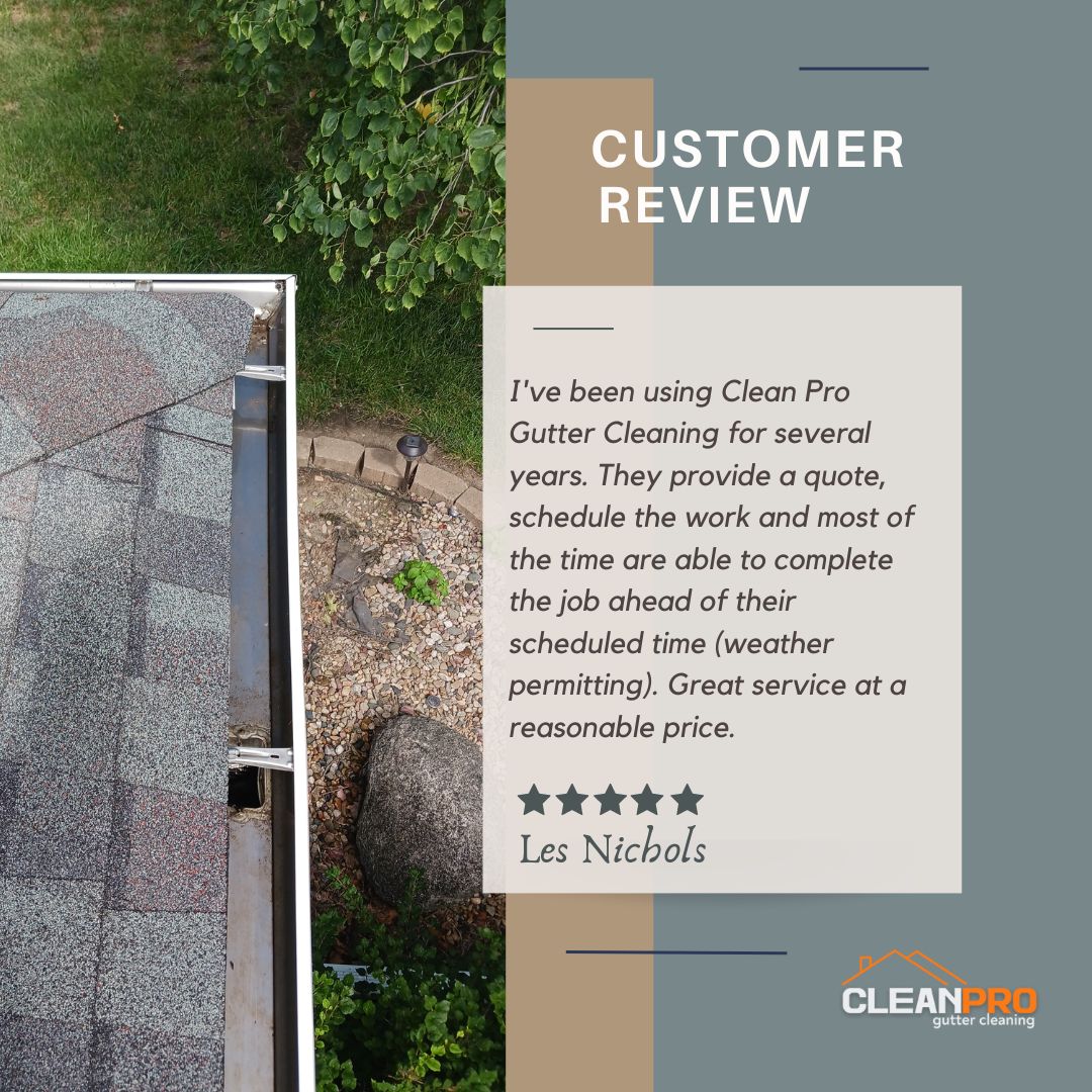 Les from Atlanta, GA gives us a 5 star review for a recent gutter cleaning service.