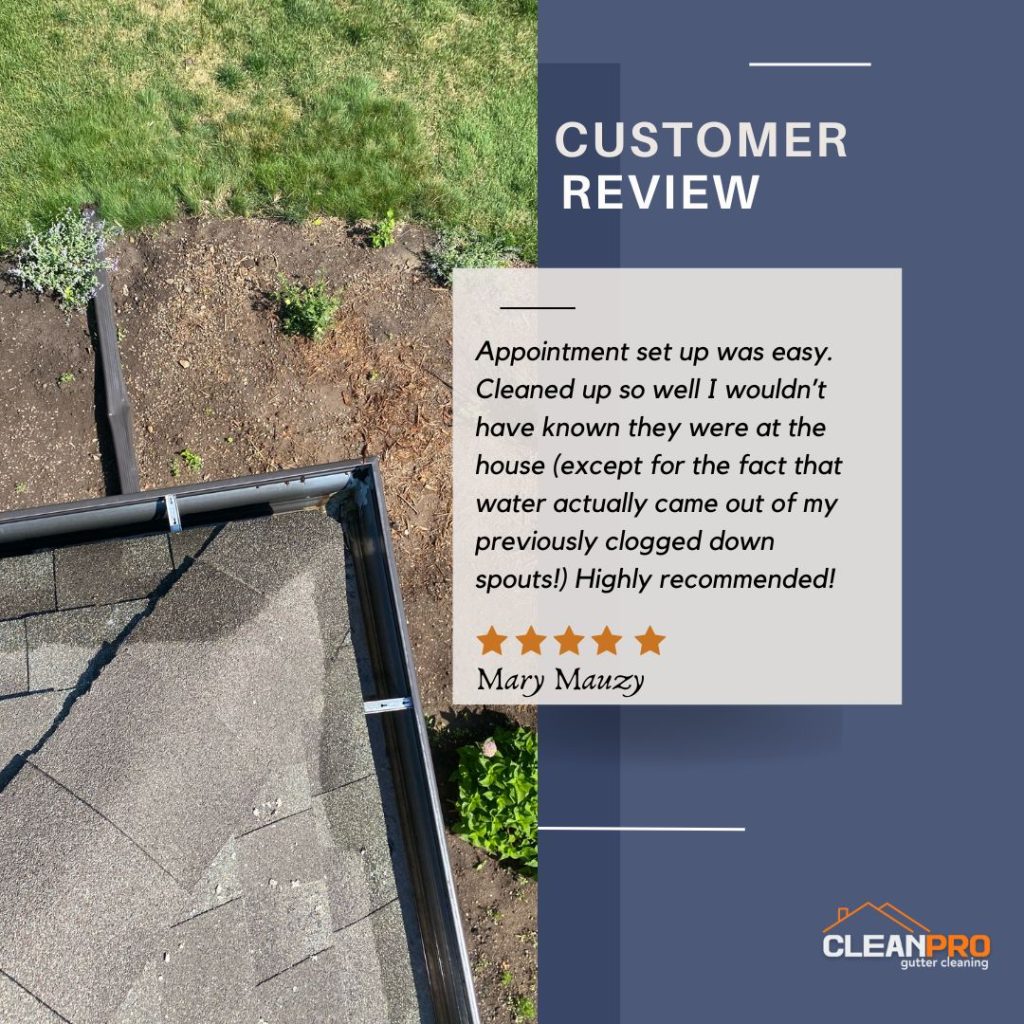 Mary from Boulder, CO gives us a 5 star review for a recent gutter cleaning service.
