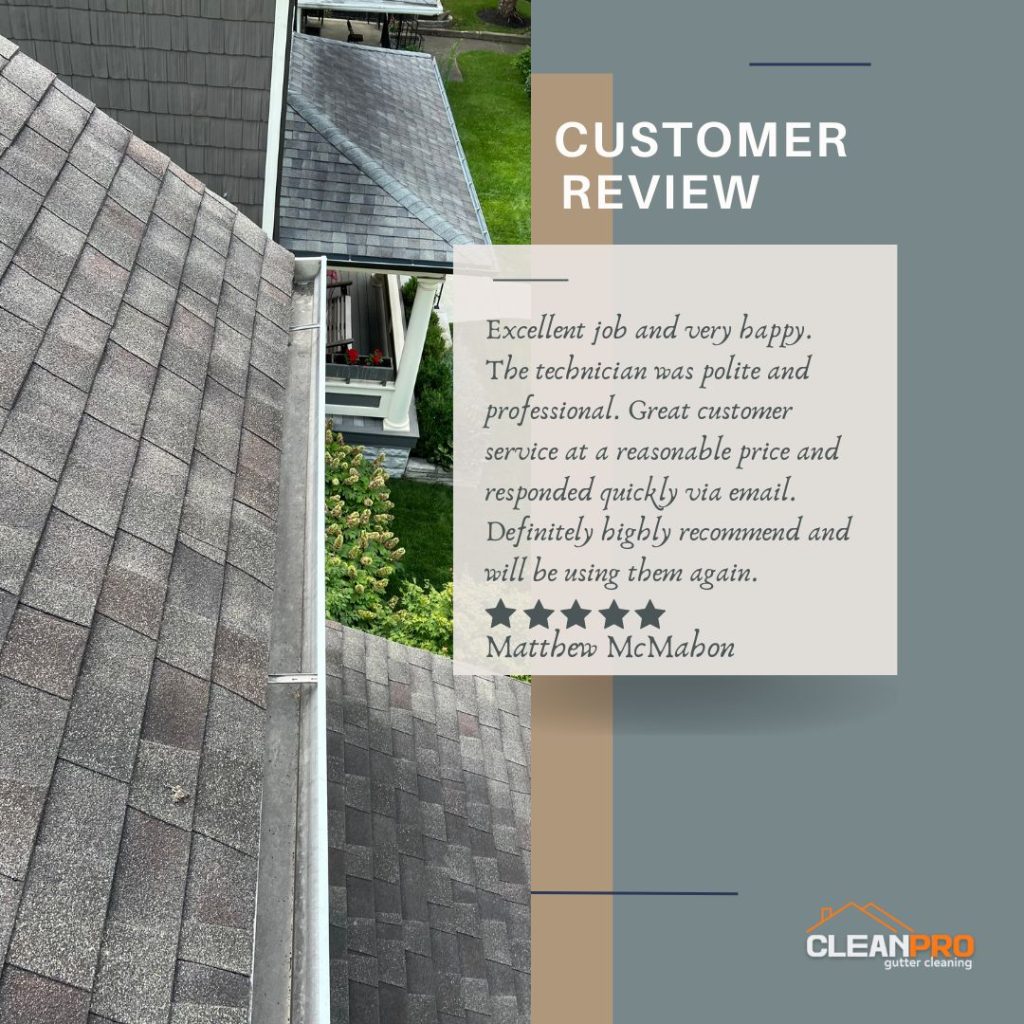 Matthew from Cleveland, OH gives us a 5 star review for a recent gutter cleaning service.