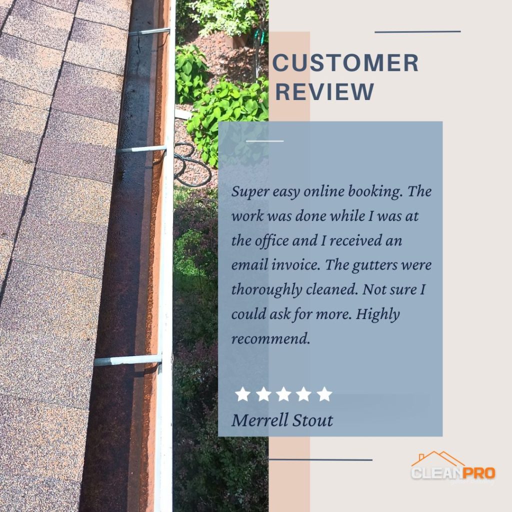 Merrell  from Birmingham, AL gives us a 5 star review for a recent gutter cleaning service.