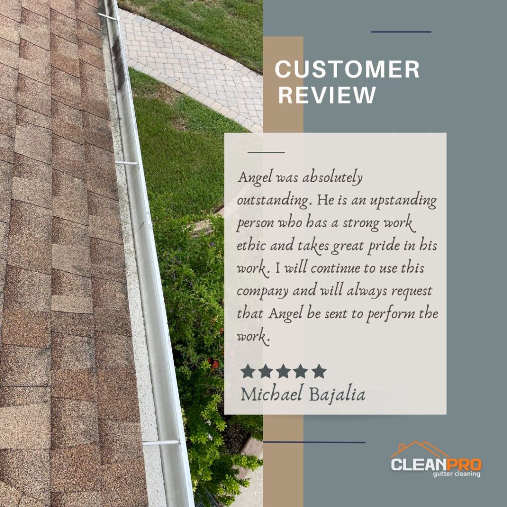 Michael  from Jacksonville, FL gives us a 5 star review for a recent gutter cleaning service.