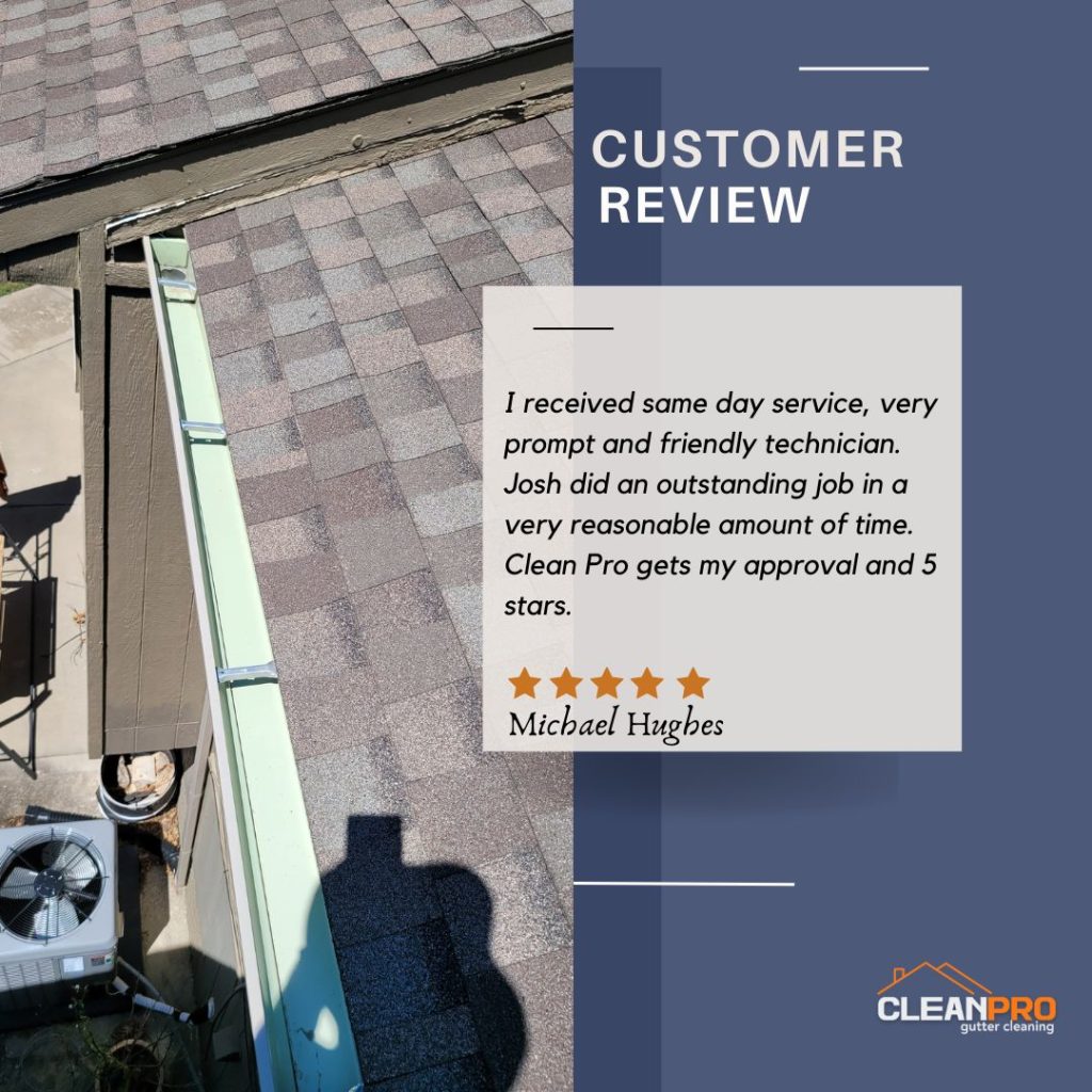 Michael from Cary, NC gives us a 5 star review for a recent gutter cleaning service.