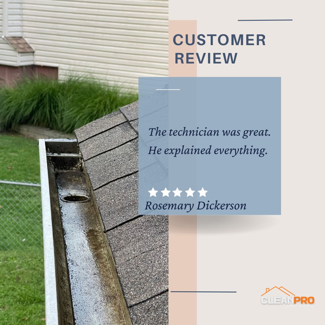 Rosemary from Charlotte, NC gives us a 5 star review for a recent gutter cleaning service.