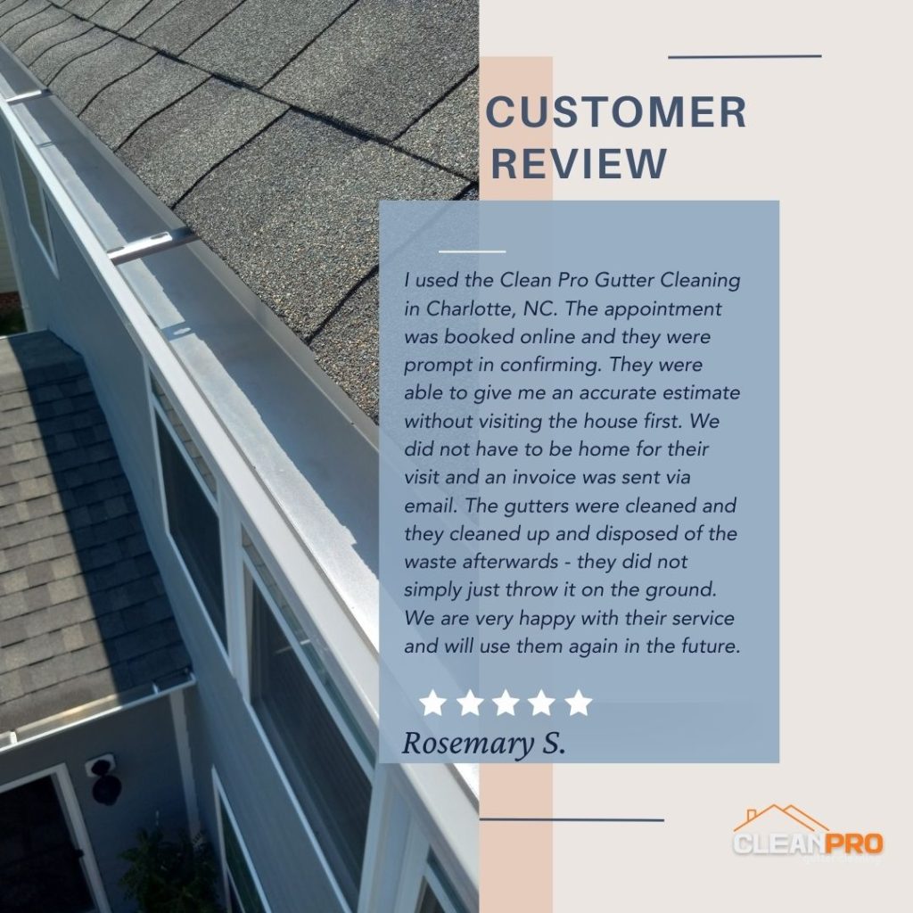 Rosemary from New Orleans, LA gives us a 5 star review for a recent gutter cleaning service.