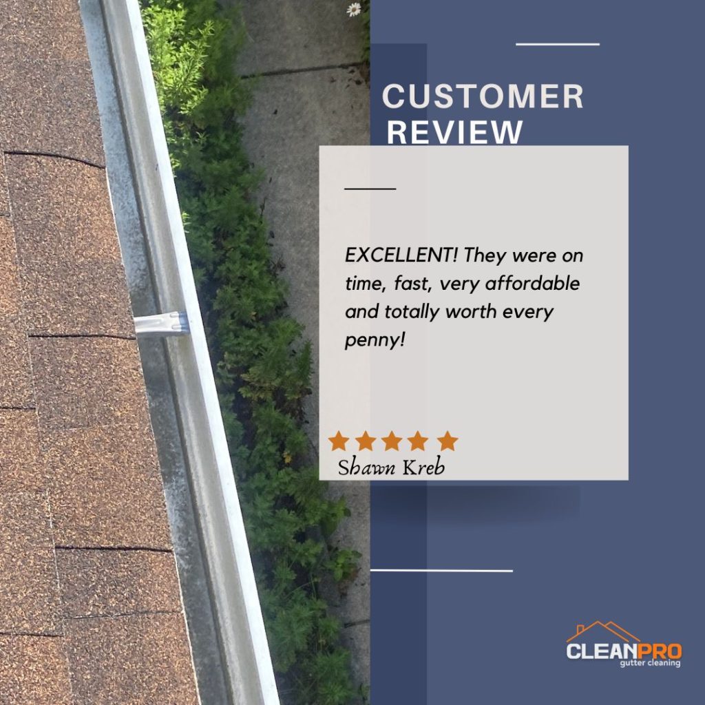 Shawn from New Orleans, LA gives us a 5 star review for a recent gutter cleaning service.