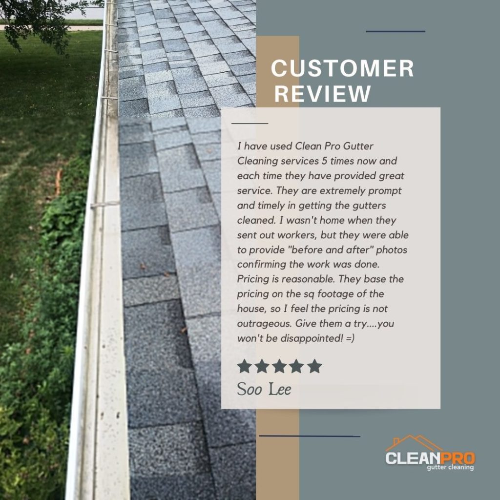 Soo from Beaverton, OR gives us a 5 star review for a recent gutter cleaning service.
