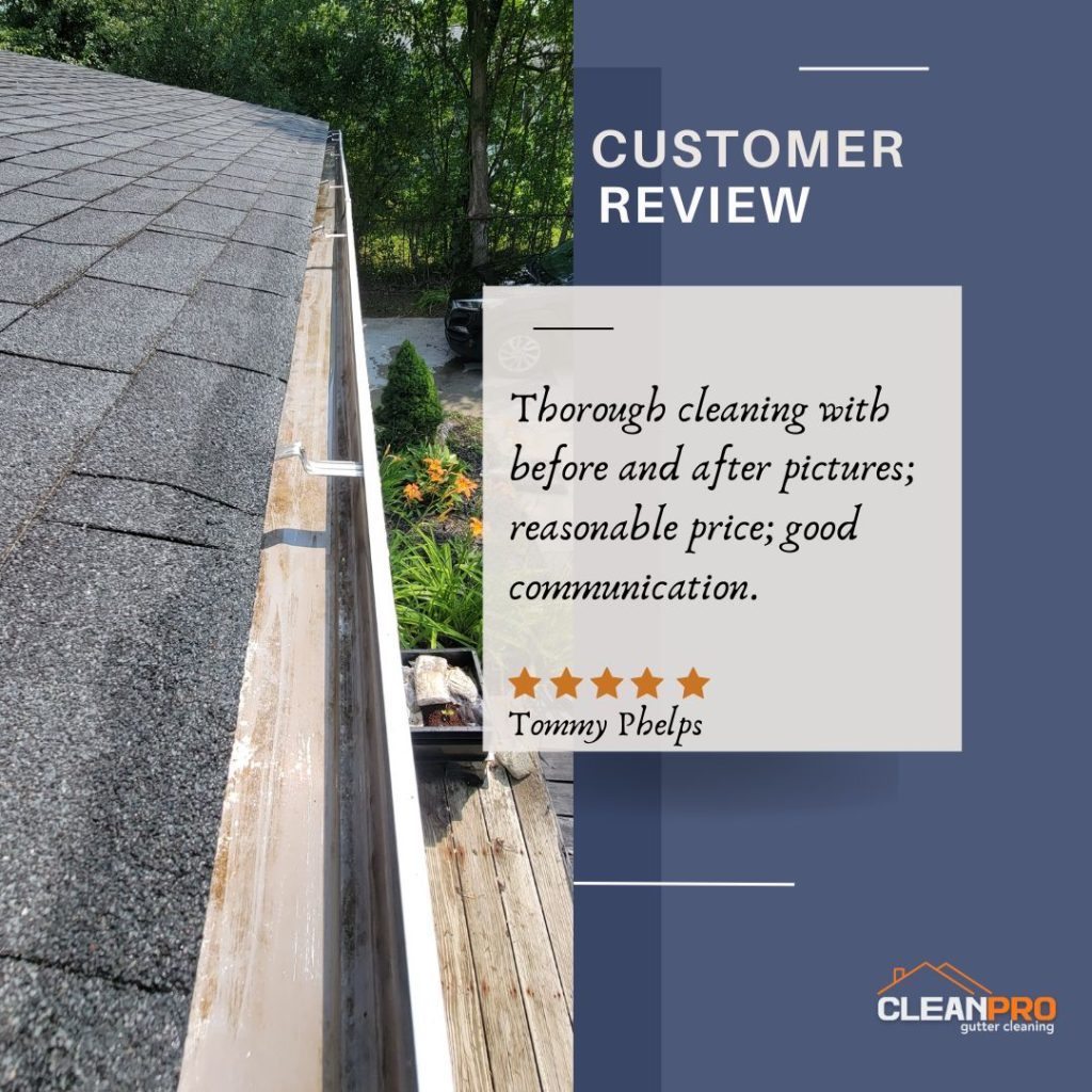 Tommy from Wichita,  KS gives us a 5 star review for a recent gutter cleaning service.