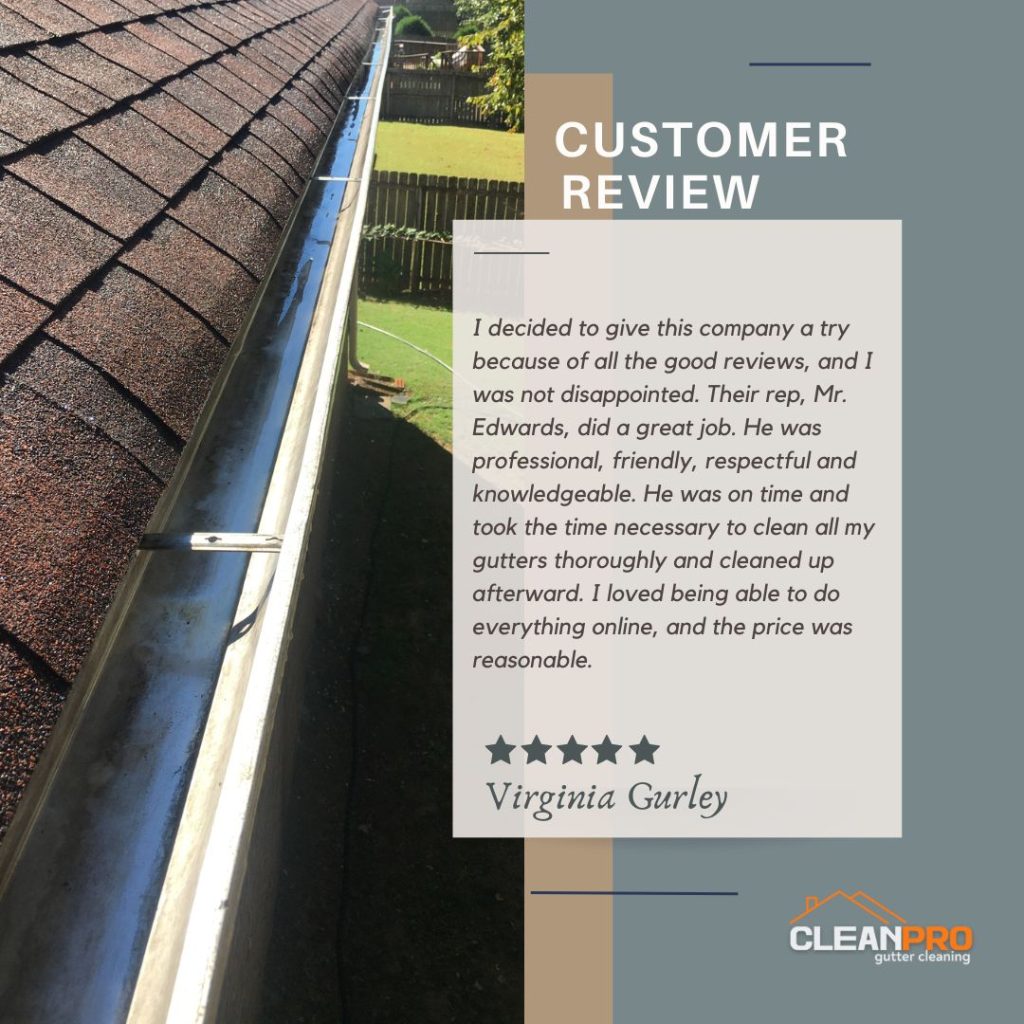Virginia in Syracuse, NY gives us a 5 star review for a recent gutter cleaning service.