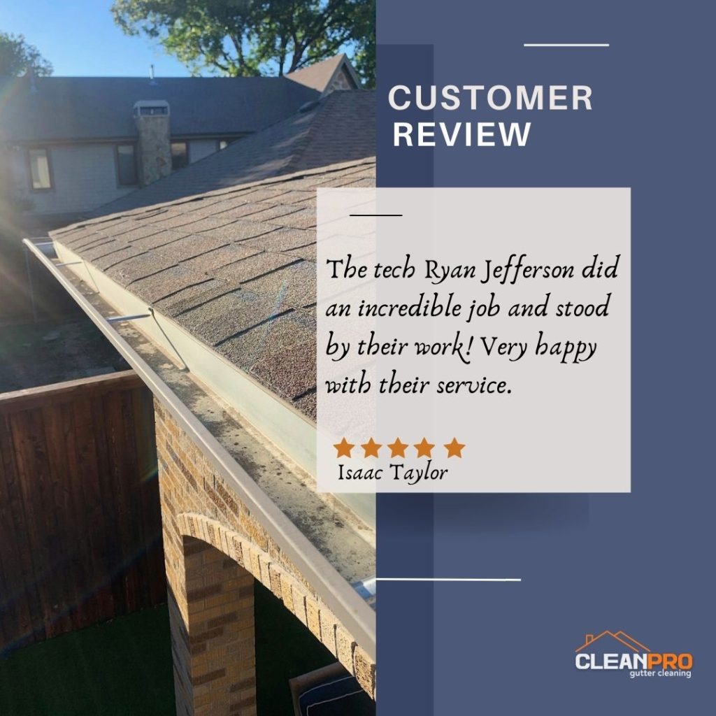 Isaac  from Denver, CO gives us a 5 star review for a recent gutter cleaning service.