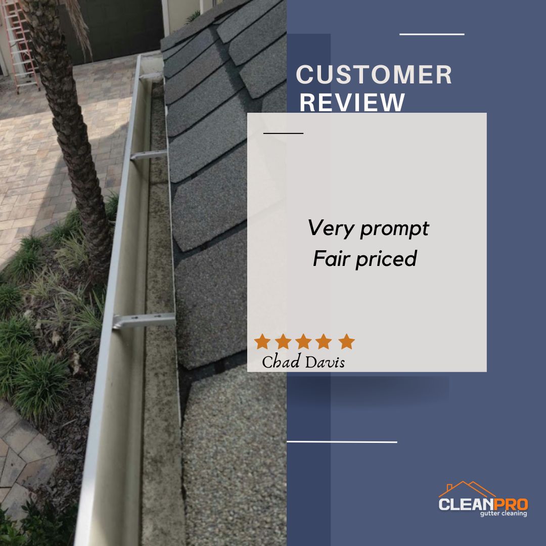 Chad From Raleigh , NC gives us a 5 star review for a recent gutter cleaning service.